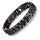 Pulseira Bracelete Titânio Coração Masculino Íman Neodímio