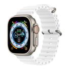Pulseira Branco 42/44/45/49mm Oceano Silicone Compatível Relógio Serie 8 7 6 SEE