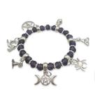 Pulseira Bruxa Cristal Roxo Conexão com a Natureza Ajustável