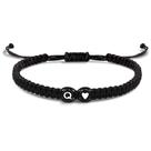 Pulseira Btysun ajustável com letra Q Heart Gift