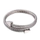 Pulseira Cabo De Aço Inoxidável 3 Voltas Ajustável Bracelete Luxo Aço Cirúrgico