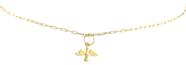 Pulseira Cadeadinho Divino Espírito Santo Ouro 18k 750 16 Cm Amarelo 16 Cm
