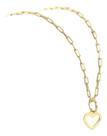 Pulseira Cadeadinho Ouro 18k 750 18 Cm Coração Mini Vazado Amarelo 18 Cm