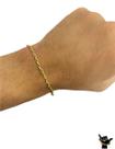 Pulseira Cadeado 2mm - Banhada a ouro 18k