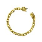 Pulseira Cadeado 8mm Fecho Mão Rezando - Banhada a Ouro 18k