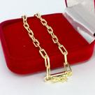 Pulseira Cadeado Exclusivo Fecho Gaveta Folheado A Ouro 18k 4mm E 20cm