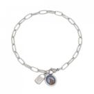 Pulseira Cadeia da Consagração com Medalha de Nossa Senhora Aparecida Colorida Inox