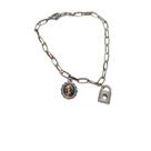 Pulseira Cadeia da Consagração Com Medalha de Nossa Senhora das Dores em Inox
