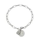 Pulseira Cadeia de Consagração com Medalha de São Bento em Inox