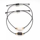 Pulseira Casal Fecho Detalhes Dourado Pedras Preta Branca Pulseira Casal Fecho Detalhes Dourado Pedras Preta Branca
