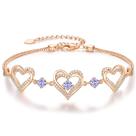 Pulseira CDE Forever Love Heart Charm em prata 925 para mulheres