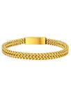 Pulseira ChainsHouse Gold Franco em aço inoxidável banhado a ouro 14K