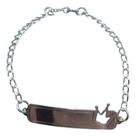 Pulseira Chapinha Infantil 14,5 Cm Prata 925 C/ Gravação