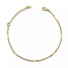 Pulseira Chapinha Lisa e Corrente Banhada a Ouro 18K