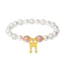 Pulseira Charm Butterfly em prata 925 para mulheres com pérolas