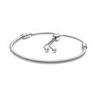 Pulseira Charm PANDORA Moments Snake Chain Slider feminina