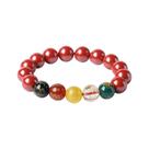 Pulseira Cinnabar com miçangas Five-Luck 12mm Imperial Red S Pulseira Cinnabar com miçangas Five-Luck 12mm Imperial Red S