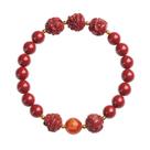 Pulseira Cinnabar Zodiac 8mm Beads para homens e mulheres Pulseira Cinnabar Zodiac 8mm Beads para homens e mulheres