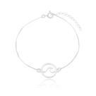 Pulseira Círculo Onda de Prata 925