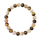 Pulseira Citrino Olho de Tigre 8mm Natural Prosperidade Coragem Pulseira Citrino Olho de Tigre 8mm Natural Prosperidade Coragem