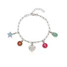 Pulseira Colorida Símbolos Ródio