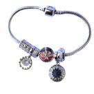 Pulseira com Berloques Tropical Banhadoa Ouro 18K