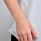 Pulseira com coração banhada a ouro 18k Cód. 5517091900 TAM 19 CM