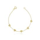 Pulseira com corações banhado a ouro 18k Pulseira com corações banhado a ouro 18k