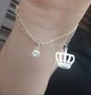Pulseira com coroa trabalhada fixa Pulseira com coroa trabalhada fixa