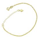 Pulseira Com Corrente De Elos Entrelaçados PRI Style Folheada A Ouro 18K Antialérgica