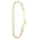 Pulseira Com Correntes Em 3 Tonalidades PRI Style Folheada A Ouro 18K Antialérgica