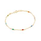 Pulseira Com Cristais Coloridos. Rommanel 550643