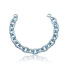 Pulseira com Elos Ovais Lisos Azuis - Acessório Elegante