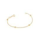 Pulseira com esferas vazadas banhada a ouro 18k Cód. 5508541400 TAM 14