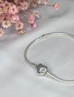 Pulseira com fecho em coração prata 925 Pulseira com fecho em coração prata 925