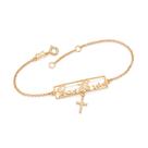 Pulseira com frase porque ele vive BRANCO 552176 Rommanel