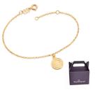 Pulseira com Medalha São Bento Banhado Ouro Rommanel 552173 Pulseira com Medalha São Bento Banhado Ouro Rommanel 552173