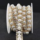 Pulseira com miçangas de cristal Jerler de 91 cm com acabamento em strass