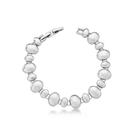 Pulseira com ovais lisos acetinados intercalados