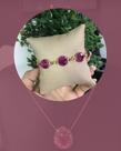Pulseira com pedra rosa Pulseira com pedra rosa