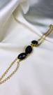 Pulseira com pedras pretas