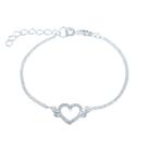 Pulseira Com Pingente Cravejado Em Prata 925 Pulseira Com Pingente Cravejado Em Prata 925