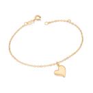 pulseira com pingente de coração banhada 552181 Rommanel pulseira com pingente de coração banhada 552181 Rommanel