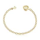 Pulseira Com Pingente de Coração Folheada a ouro 18k