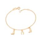 Pulseira com Pingentes de Bota e Ferradura Rommanel 552206