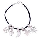 Pulseira com Pingentes Pendentes - Prateado