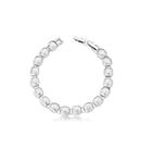 Pulseira com Quadrados Lisos Acetinados Intercalados - 8mm de Largura