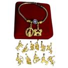 Pulseira Com Signos Banhada a Ouro Negro 18k Semi Joias
