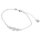 Pulseira Com Três Meia-Pérolas PRI Style Folheada A Prata Antialérgica Pulseira Com Três Meia-Pérolas PRI Style Folheada A Prata Antialérgica