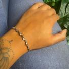 Pulseira com Zircônias Transparentes Aço Inoxidável